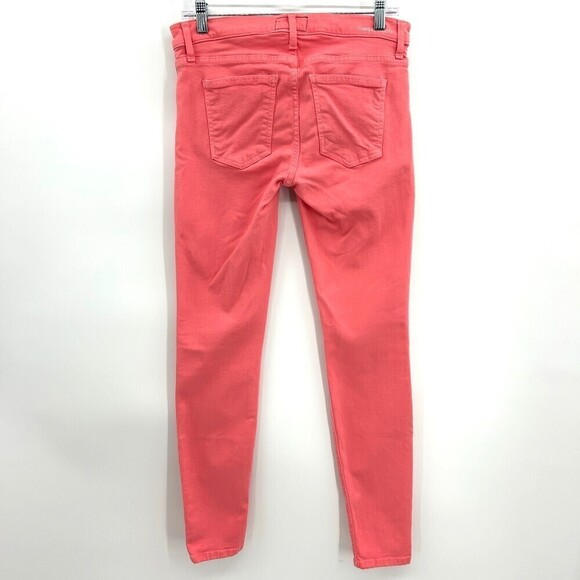 CURRENT ELLIOTT Flamingo Pink The Ankle Mid Rise Skinny Jeans Size 29 - Picture 2 of 7